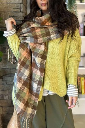 Magnus Plaid Blanket Scarf 1
